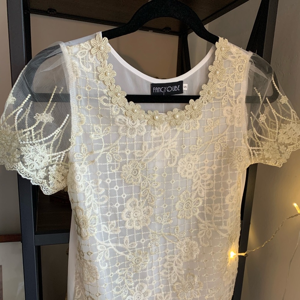 Beaded Blouse Fancy Qube